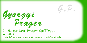 gyorgyi prager business card